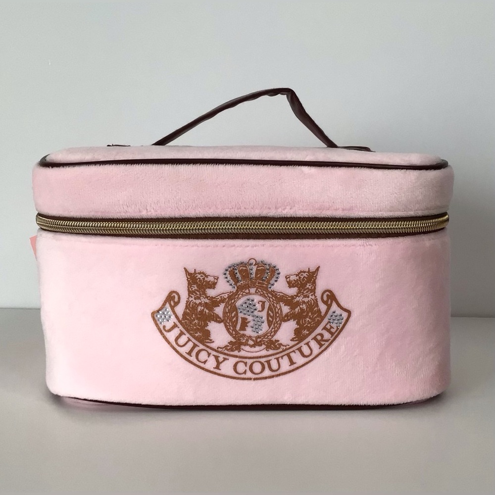 NWT Juicy Couture Makeup Bag Travel Cosmetic Train Case